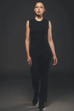 Straight-Leg Jumpsuit in Black