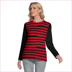 Striped Women's O-neck Long Sleeve T-shirt
