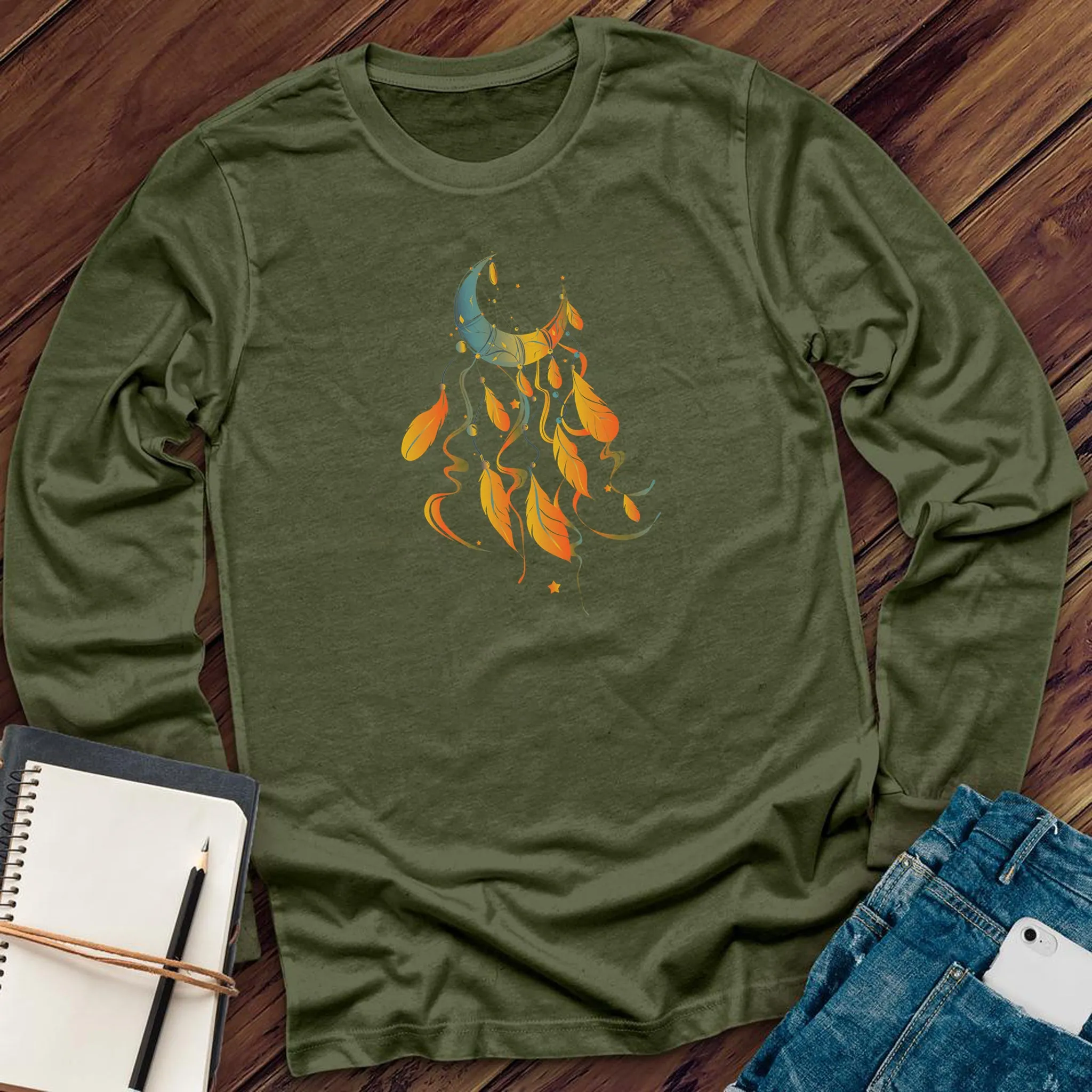 Sunset Moon Dreamcatcher Long Sleeve