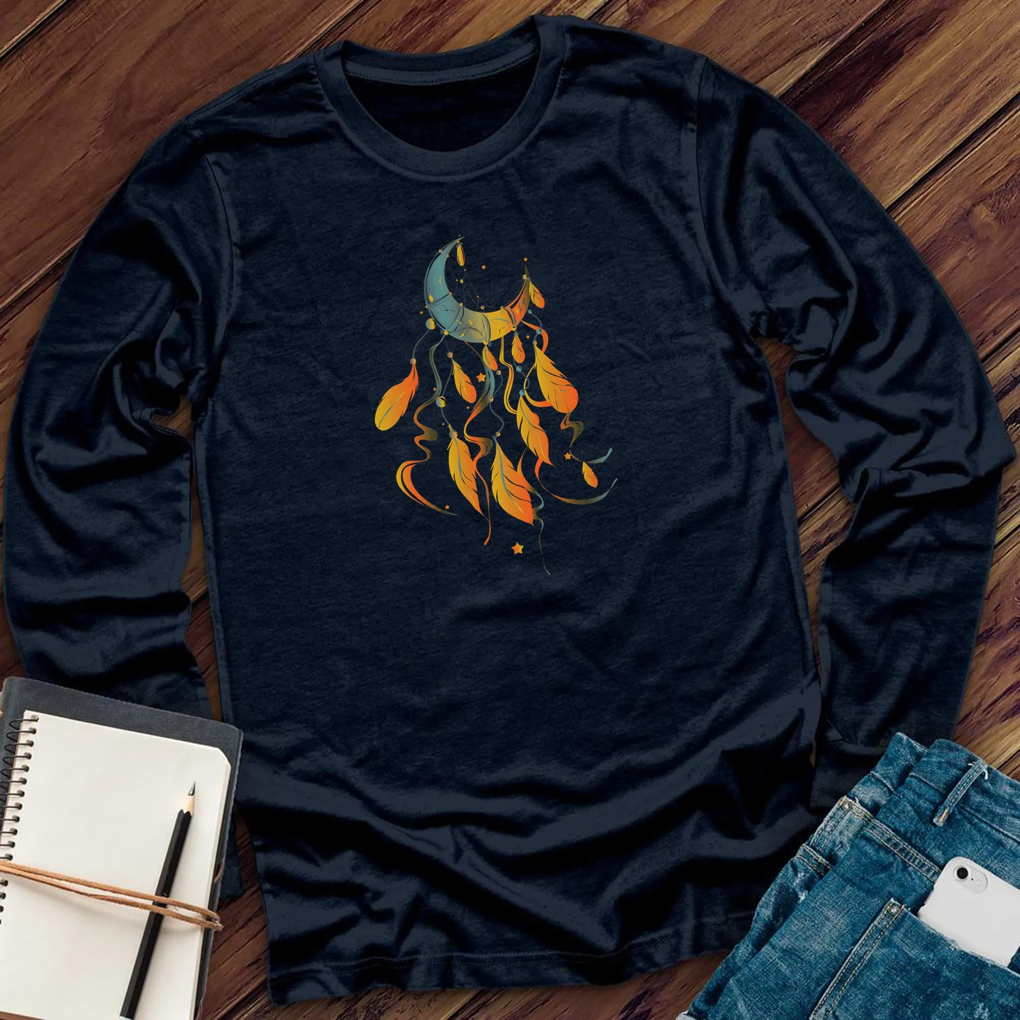 Sunset Moon Dreamcatcher Long Sleeve