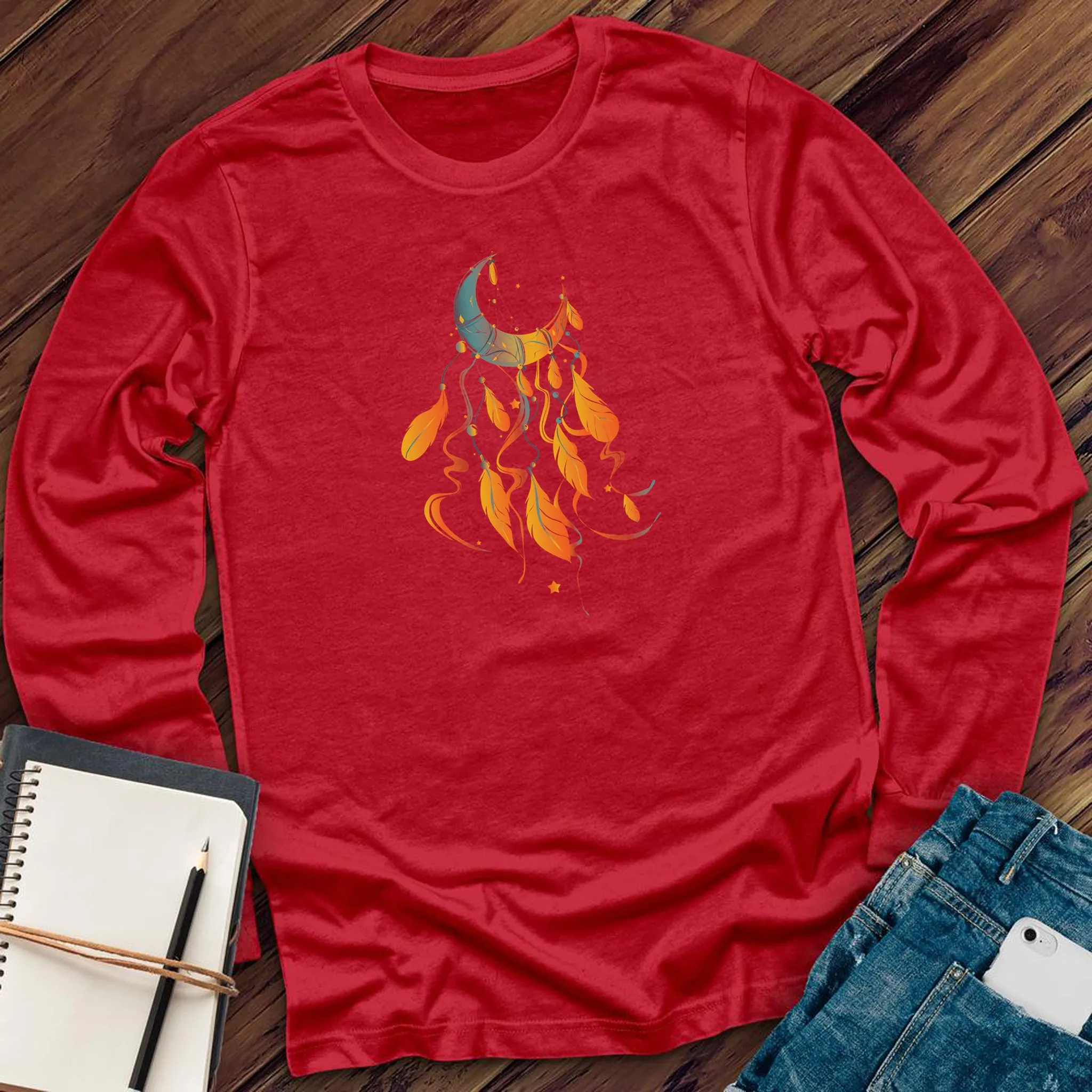Sunset Moon Dreamcatcher Long Sleeve
