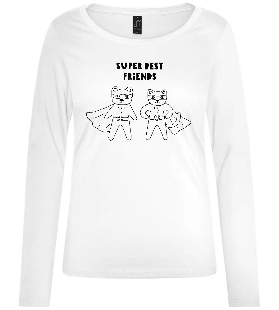 Super Best Friends Design - Comfort women's long sleeve t-shirt