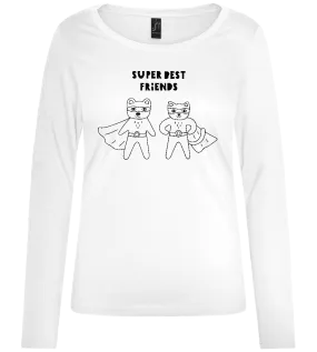 Super Best Friends Design - Comfort women's long sleeve t-shirt