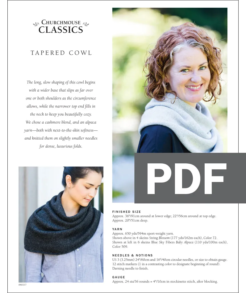 Tapered Cowl Pattern