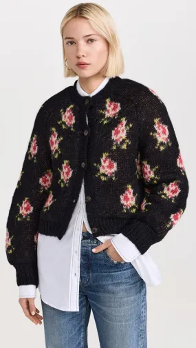 The Carousel Cardigan - Black Heirloom
