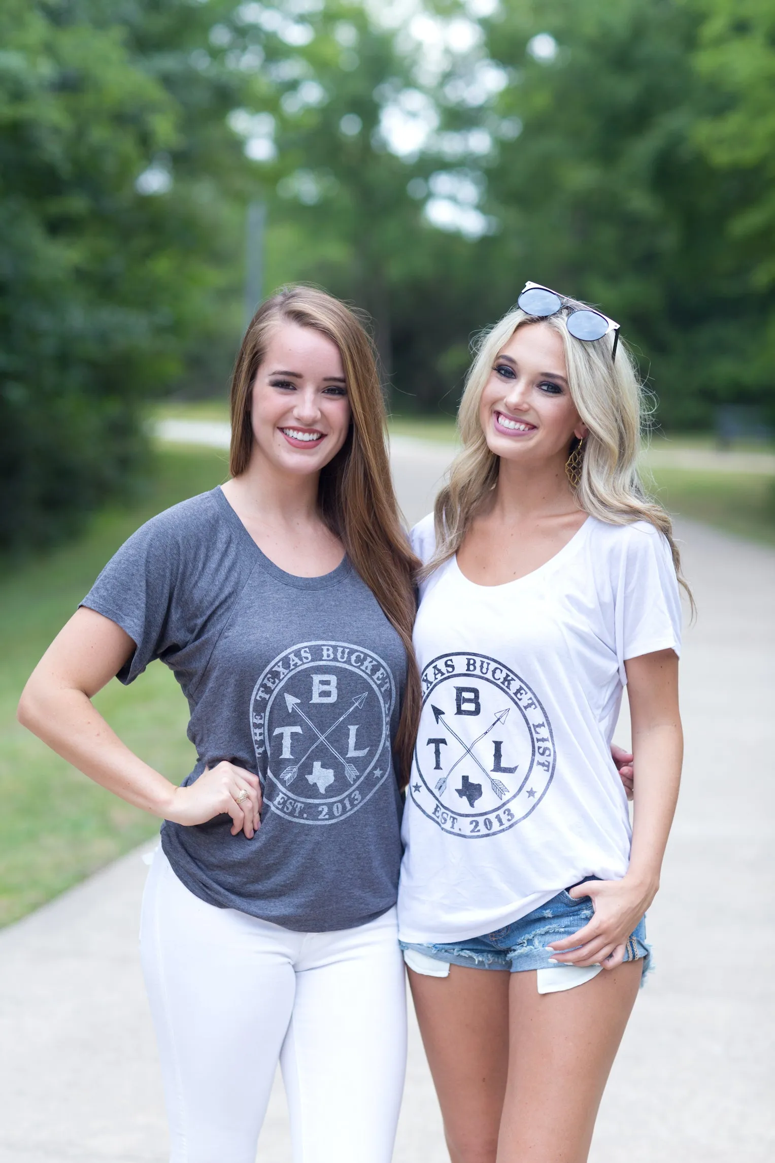 The Texas Bucket List Ladies Short Sleeved Shirt, White