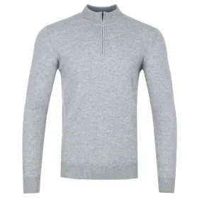Thomas Maine 1/4 Zip Cashmere Knitwear in Grey