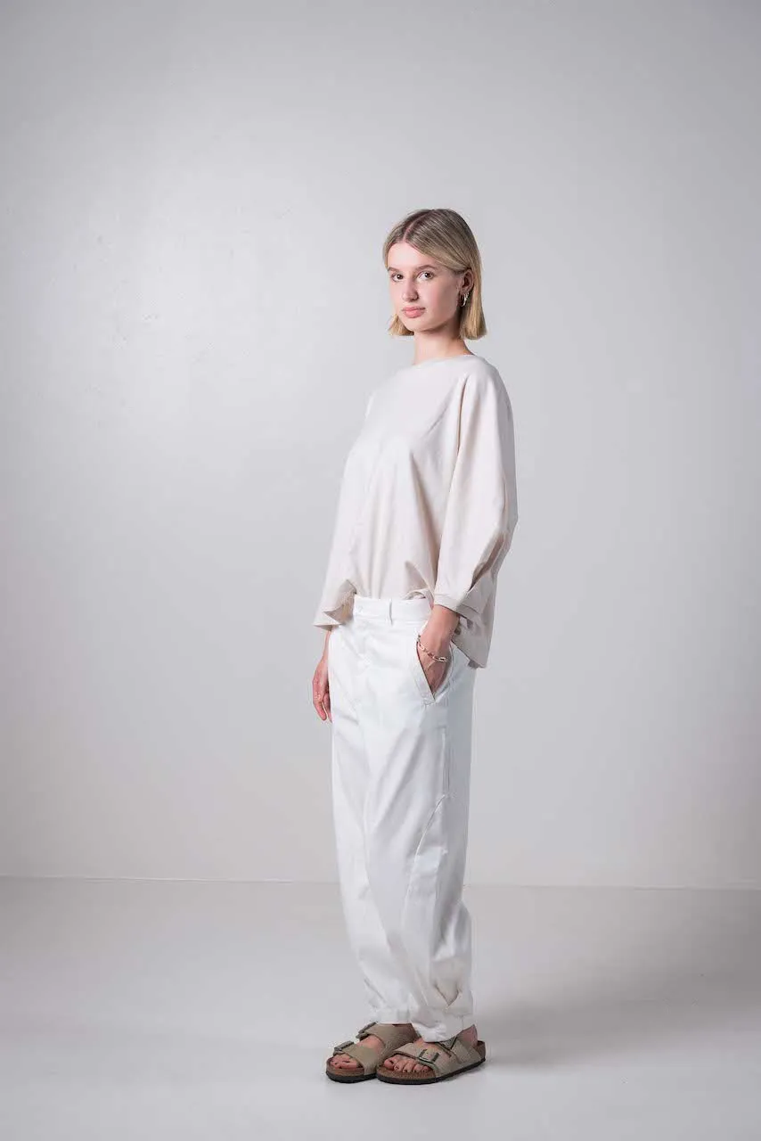 Transit Par Such Off White Drop Sleeve Top