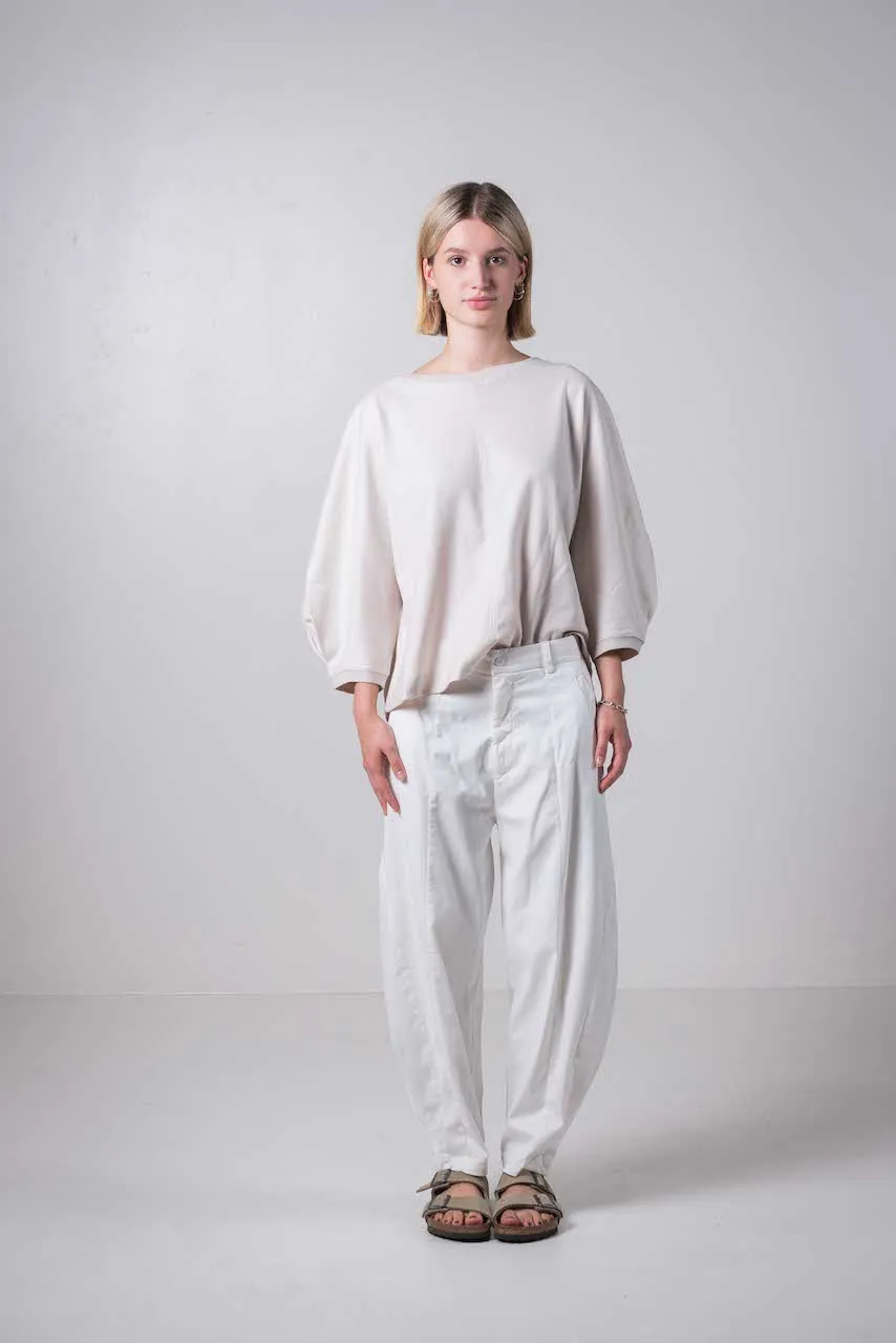 Transit Par Such Off White Drop Sleeve Top