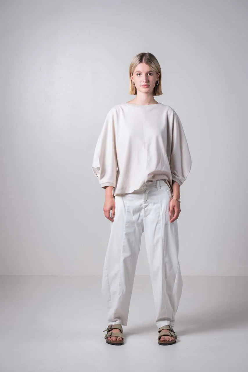 Transit Par Such Off White Drop Sleeve Top