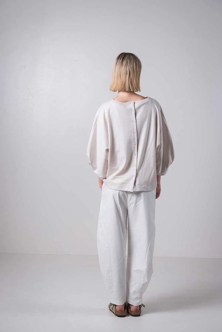 Transit Par Such Off White Drop Sleeve Top