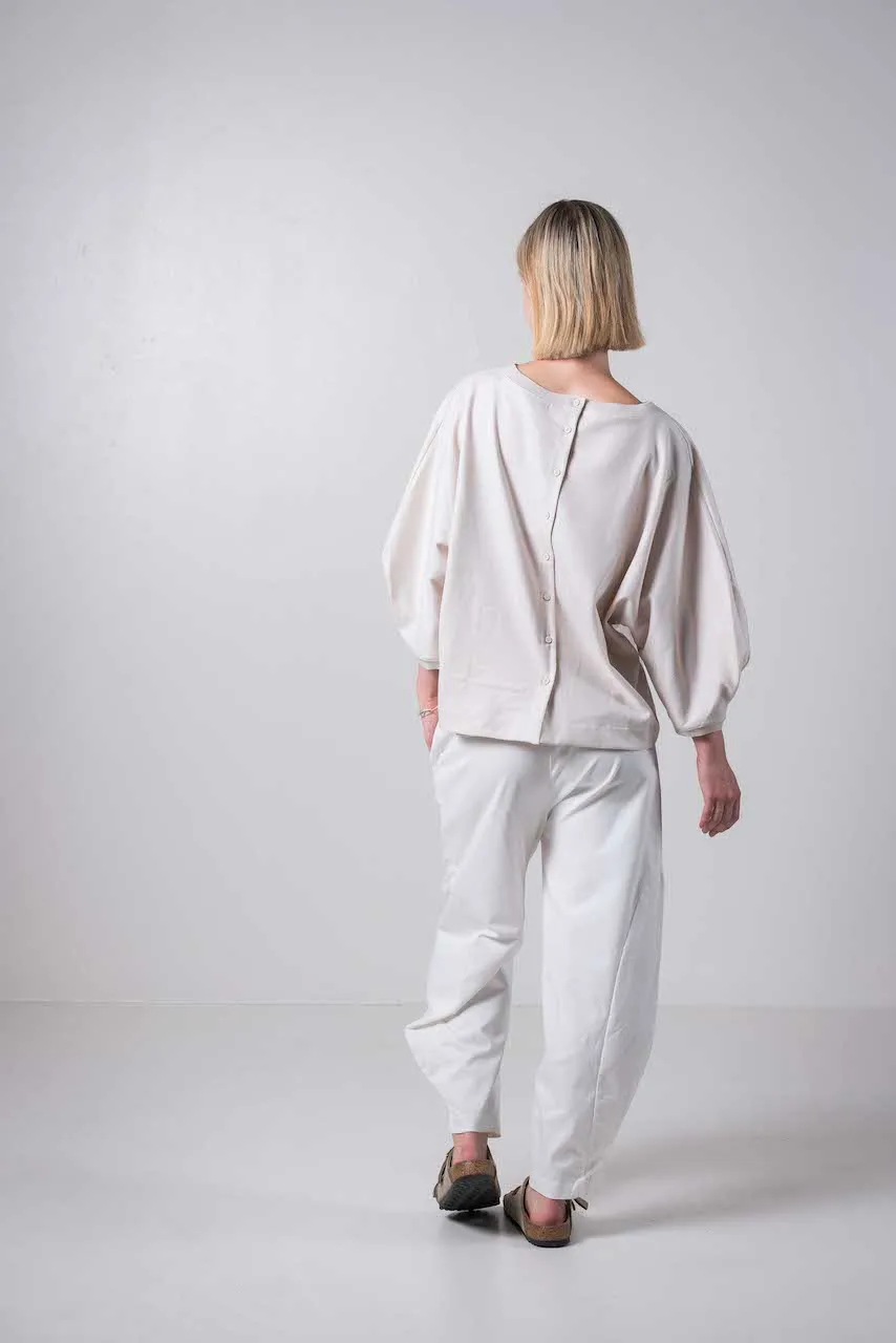 Transit Par Such Off White Drop Sleeve Top