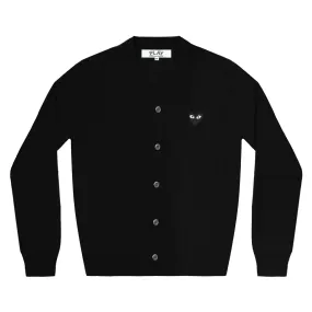 V-Neck Cardigan Black Emblem Unisex