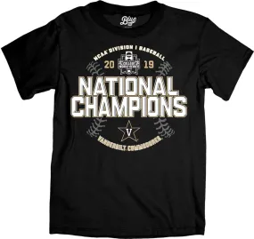 Vanderbilt Commodores 2019 College World Series CWS Champions Bracket T-Shirt