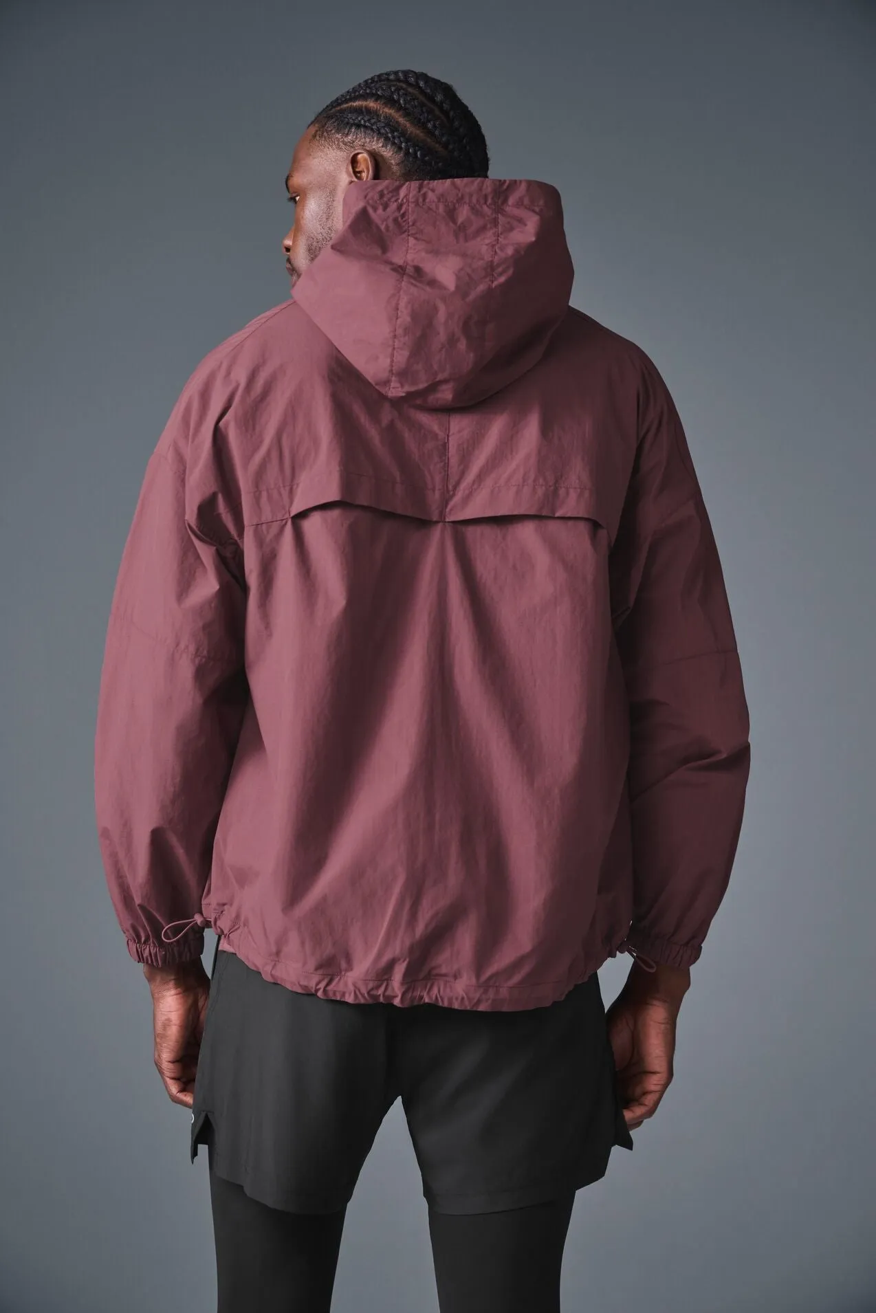 Vantage Nylon Ripstop Track Jacket - Burgundy Truffle