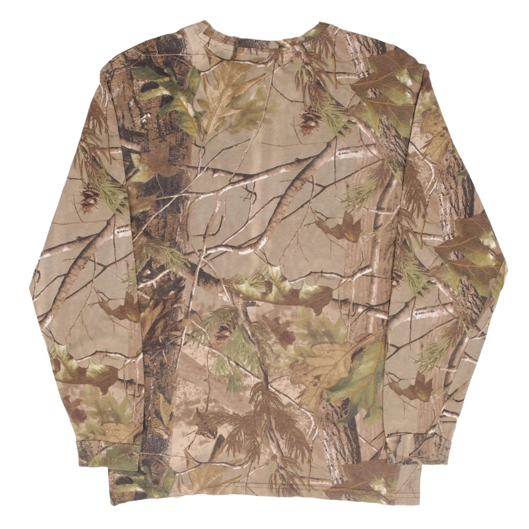 VINTAGE HUNTING REALTREE CAMO LONG SLEEVE POCKET TEE SHIRT SIZE SMALL