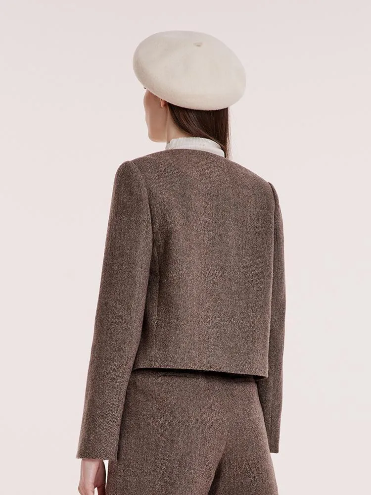 Washable Wool Short Coat