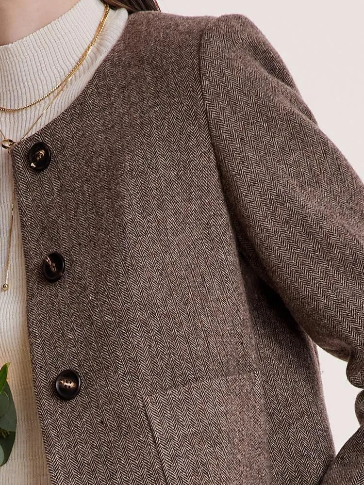 Washable Wool Short Coat
