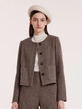 Washable Wool Short Coat