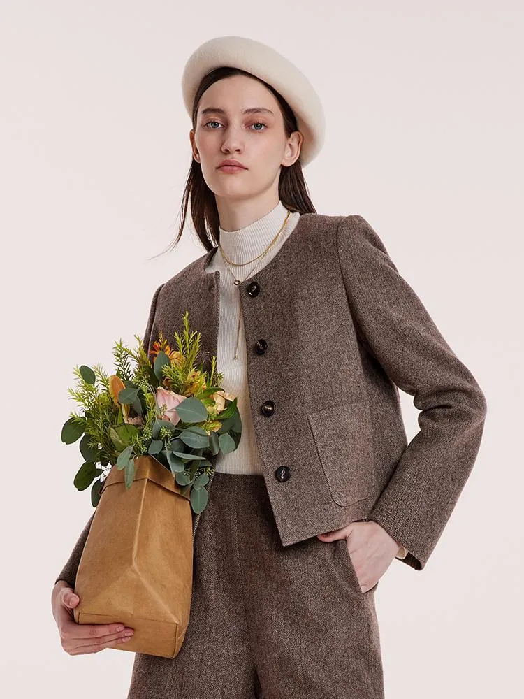 Washable Wool Short Coat