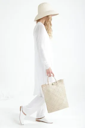 White Long Bamboo Cardigan