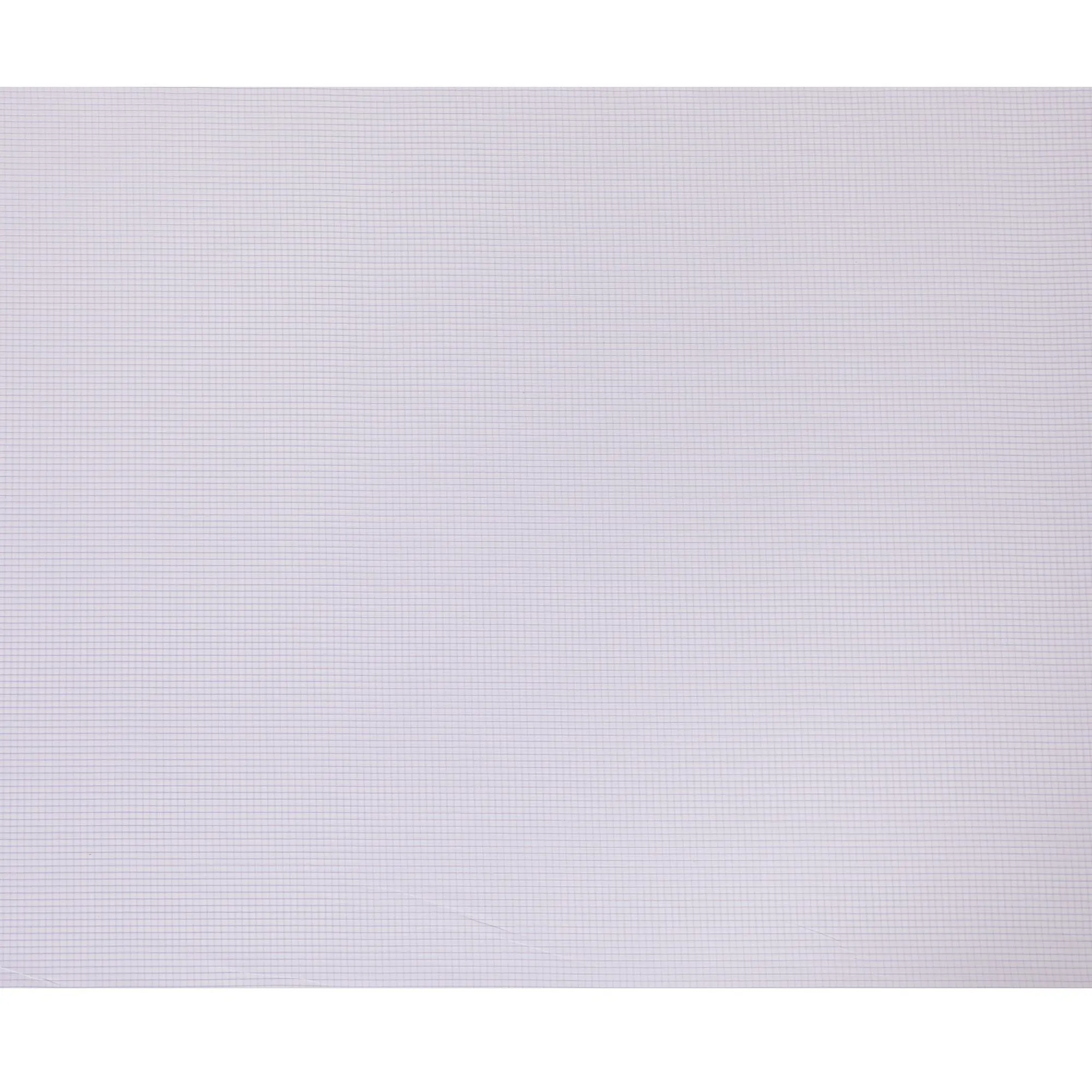 White Premium pure Italian 100% cotton shirting fabric with light purple print in checks design-D16616