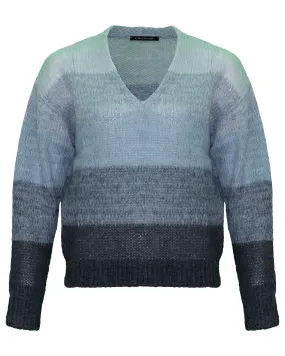 Wide Stripe Knit Pullover