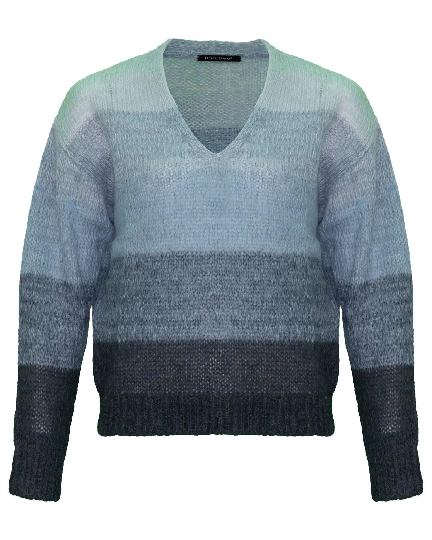 Wide Stripe Knit Pullover