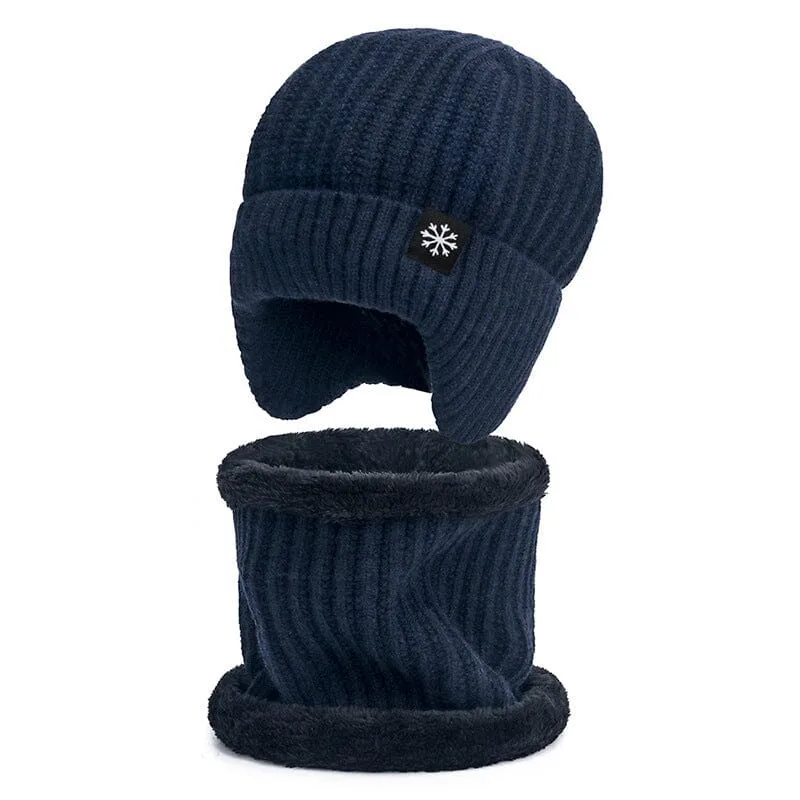Winter Beanie Hat Scarf Sets Warm Knit Hat