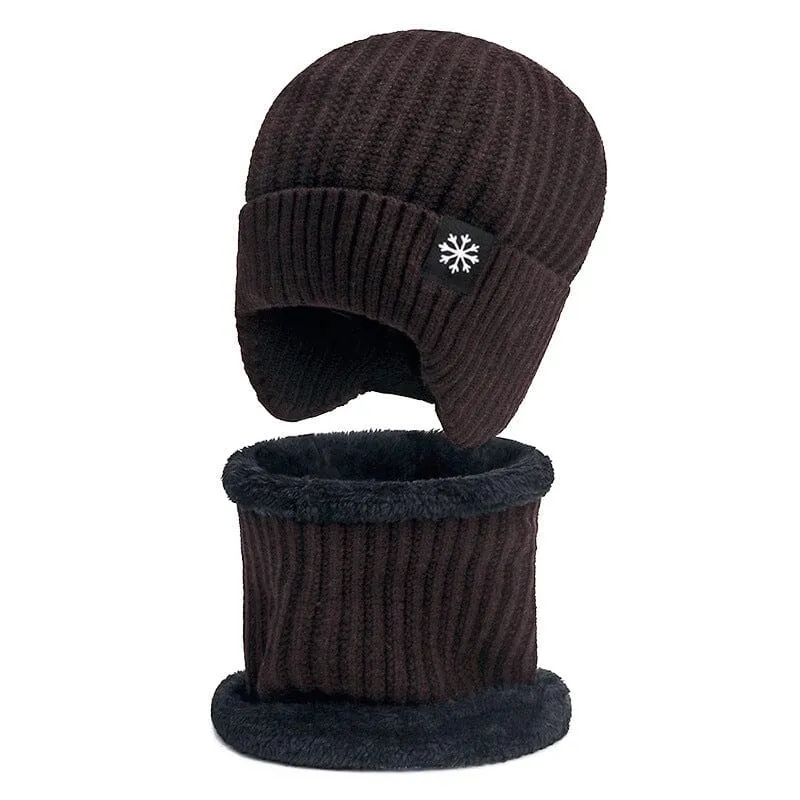 Winter Beanie Hat Scarf Sets Warm Knit Hat