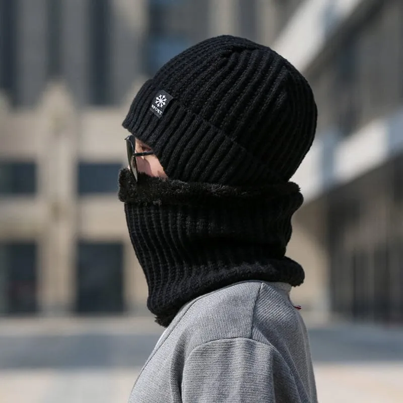 Winter Beanie Hat Scarf Sets Warm Knit Hat