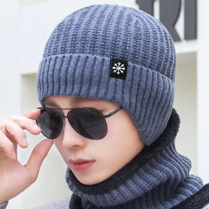 Winter Beanie Hat Scarf Sets Warm Knit Hat