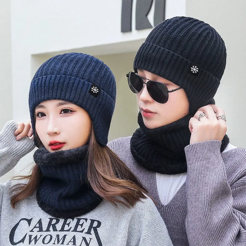 Winter Beanie Hat Scarf Sets Warm Knit Hat