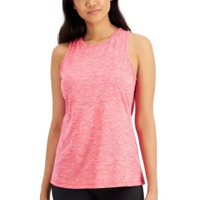 Women's Plain Keyhole-Back Tank Top,Neon Pink