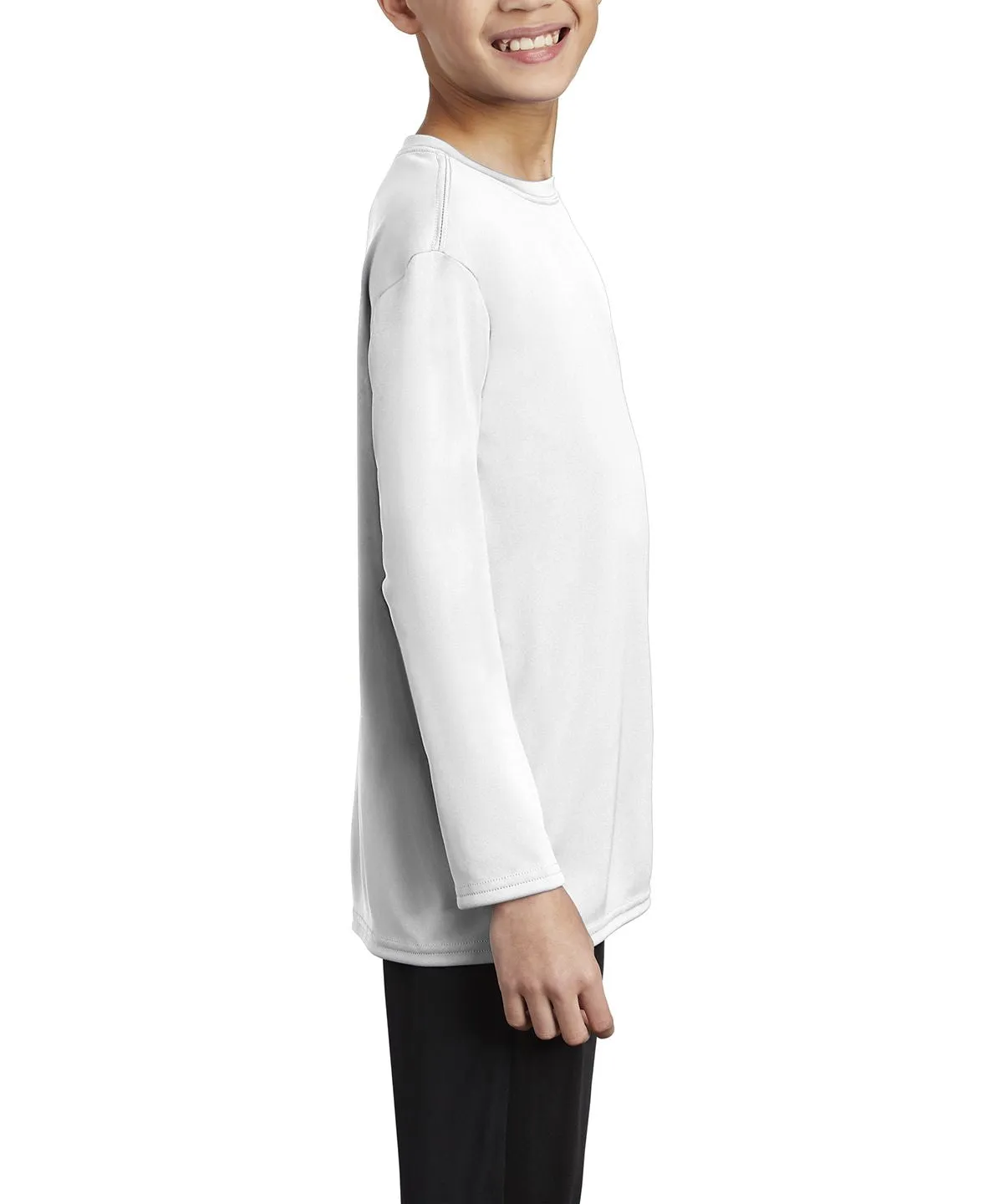 Youth Long Sleeve Performance Crew Neck T-Shirt