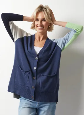 Zaket & Plover - College Cardigan - Denim Combo
