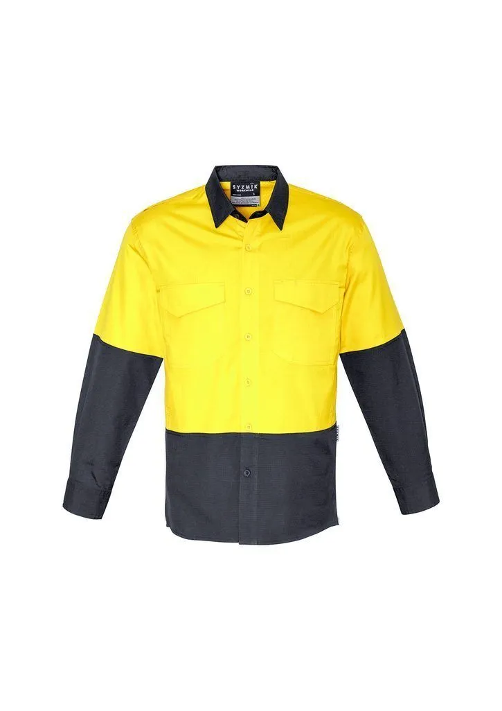 ZW128 Syzmik Rugged Cooling Hi Vis Spliced Long Sleeve Shirt